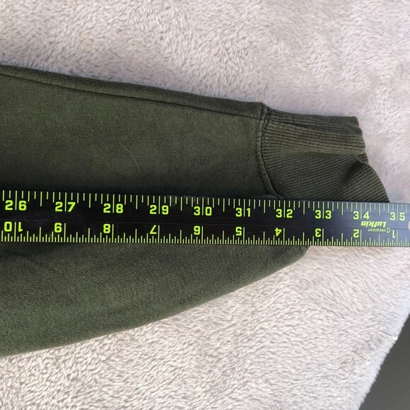 U.S. Polo Assn. Mens Hoodie Sweatshirt Large Green Long Sleeve Full Zip Fleece - Picture 7 of 12